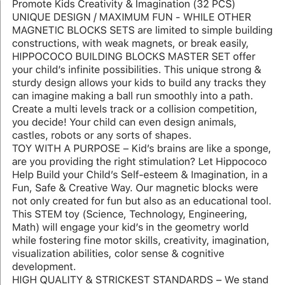 STEM kids toy, 3D magnetic building pieces and 2 wooded balls marble run toys - Picture 6 of 7